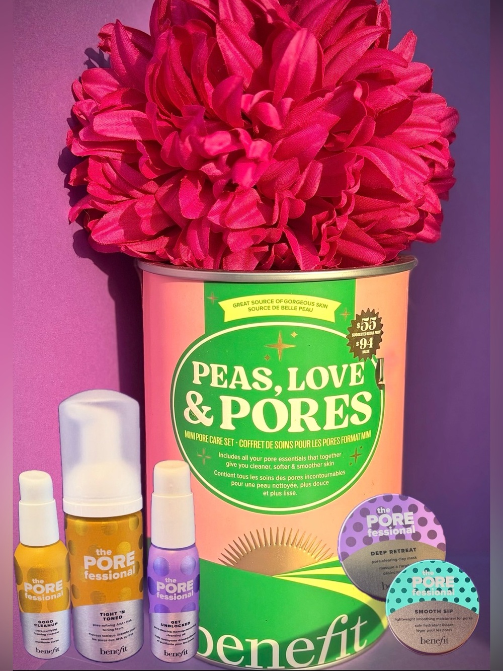 Benefit Cosmetics: Peas, Love & Pores Mini Pore Care Set- Limited Edition!